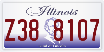IL license plate Z388107