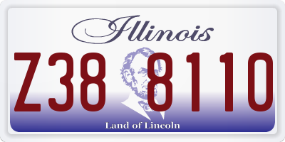 IL license plate Z388110