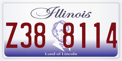 IL license plate Z388114