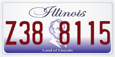 IL license plate Z388115