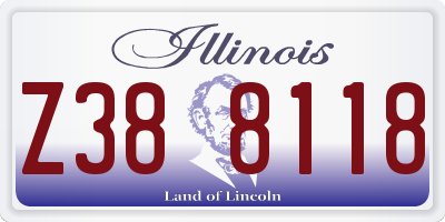 IL license plate Z388118