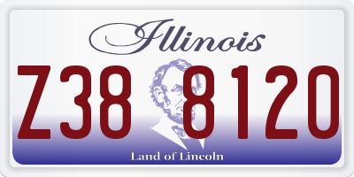 IL license plate Z388120