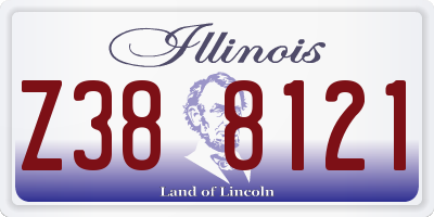 IL license plate Z388121