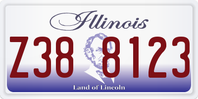 IL license plate Z388123
