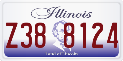 IL license plate Z388124