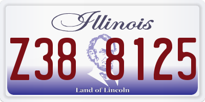 IL license plate Z388125