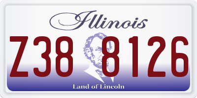 IL license plate Z388126