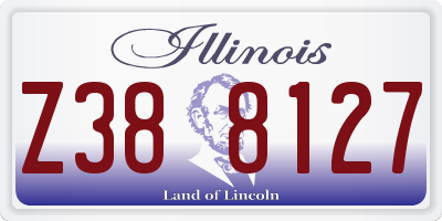 IL license plate Z388127