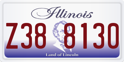 IL license plate Z388130
