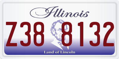 IL license plate Z388132
