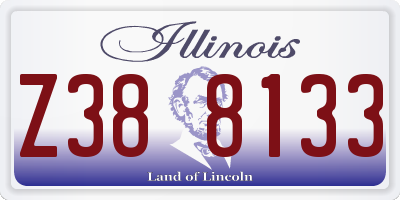 IL license plate Z388133