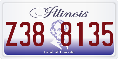 IL license plate Z388135