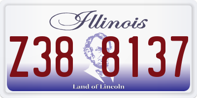 IL license plate Z388137