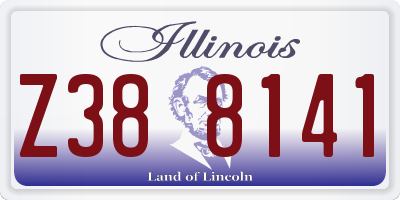 IL license plate Z388141