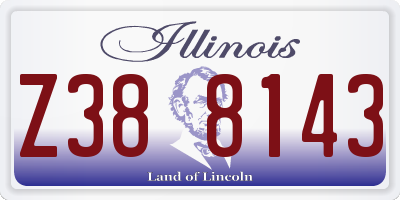 IL license plate Z388143