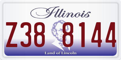 IL license plate Z388144