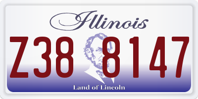 IL license plate Z388147