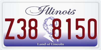 IL license plate Z388150