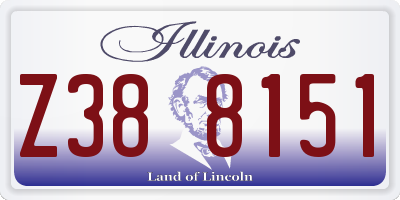 IL license plate Z388151