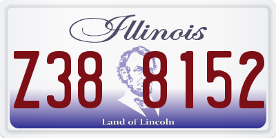 IL license plate Z388152