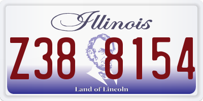 IL license plate Z388154