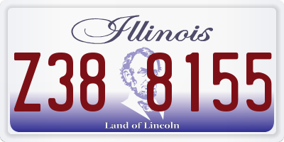 IL license plate Z388155