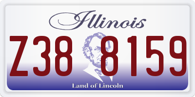 IL license plate Z388159