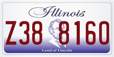 IL license plate Z388160