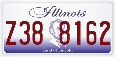 IL license plate Z388162