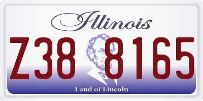 IL license plate Z388165