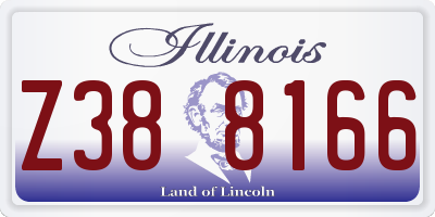 IL license plate Z388166
