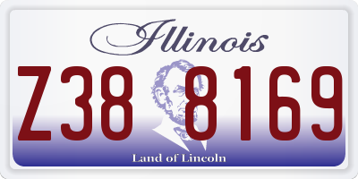 IL license plate Z388169