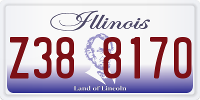 IL license plate Z388170