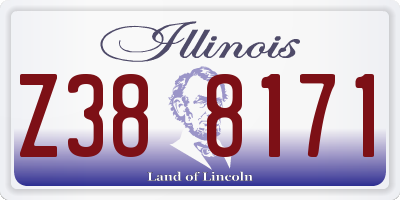 IL license plate Z388171