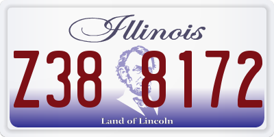 IL license plate Z388172