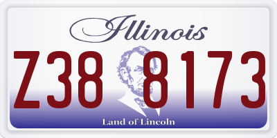 IL license plate Z388173