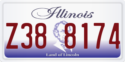 IL license plate Z388174