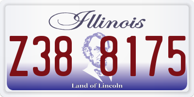 IL license plate Z388175