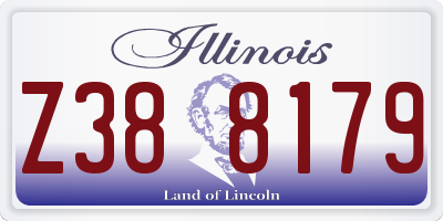 IL license plate Z388179