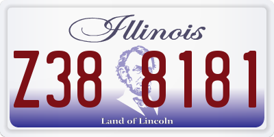 IL license plate Z388181