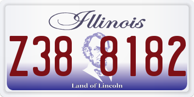 IL license plate Z388182