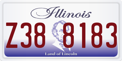IL license plate Z388183
