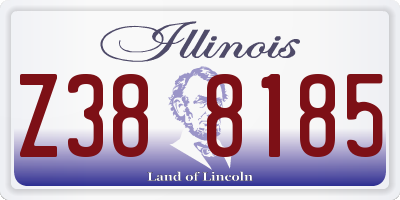 IL license plate Z388185