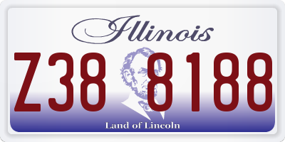 IL license plate Z388188