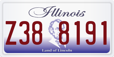 IL license plate Z388191