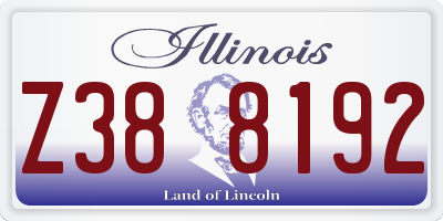 IL license plate Z388192