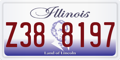 IL license plate Z388197