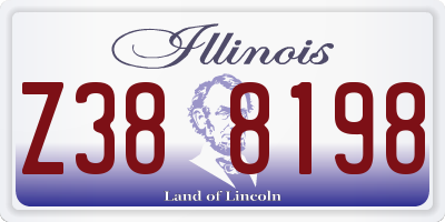 IL license plate Z388198