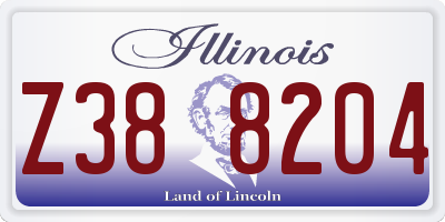 IL license plate Z388204