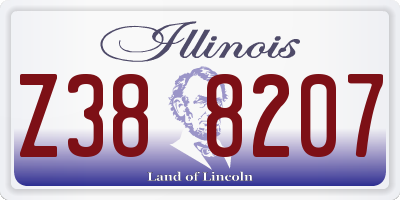 IL license plate Z388207
